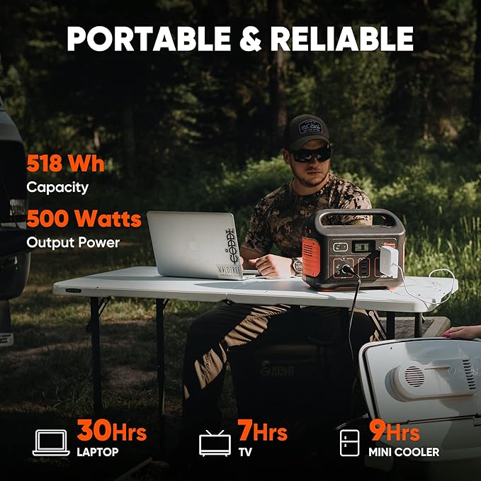 Jackery Portable Power Station Explorer 500, 518Wh Outdoor Solar Generator Mobile Lithium Battery