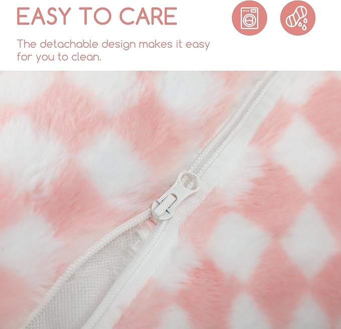 Hollypet Cat Bed Fluffy Plush Mutifuctional Double-Layer Soft Pet Couch Orthopedic Sofa Nest Beds