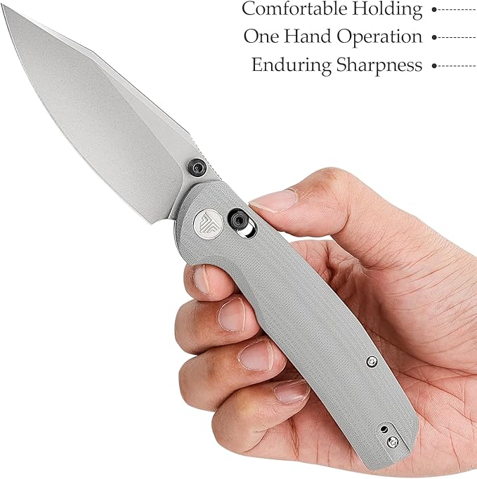 Axis Knives, EDC Folding Knife for Men, Pocket Knife with Clipï¼?.34??14C28N Steel,Thumb Stud