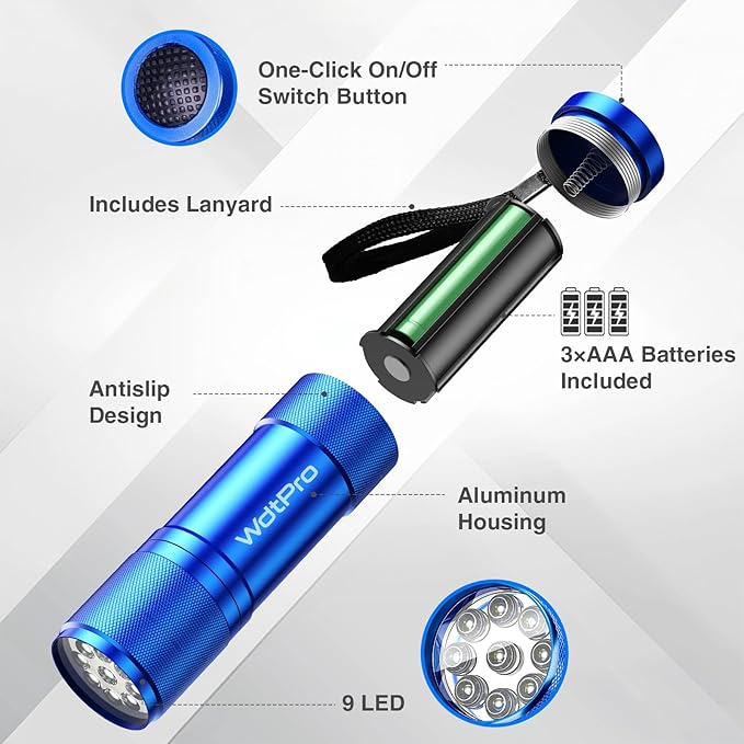 WdtPro LED Mini Flashlights, Super Bright Flashlight with Lanyard, Assorted Colors - Best Tac Torch
