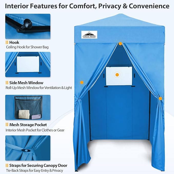 EAGLE PEAK Flex Ultra Compact 4x4 Pop-up Canopy, Sun Shelter, Changing Room, Portable Privacy