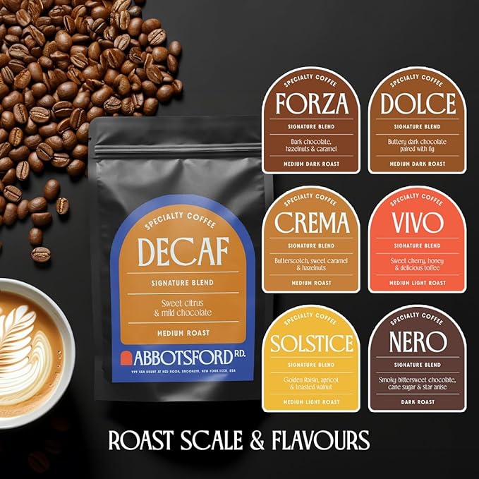 Decaf Whole Bean Coffee, Sweet Citrus & Mild Chocolate Swiss Water Decaf Coffee Beans, Signature