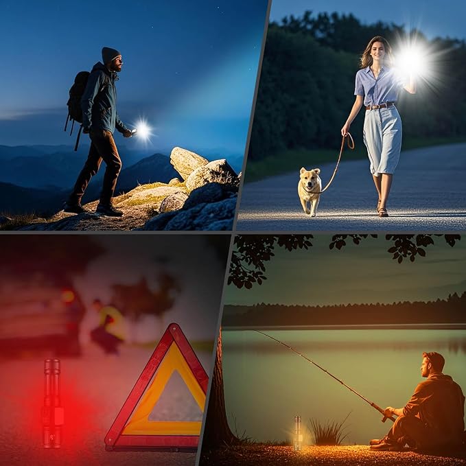 JAY-PARK Flashlights High Lumens, Rechargeable Flashlight 10000 Lumens with Magnetic, Bright Flash