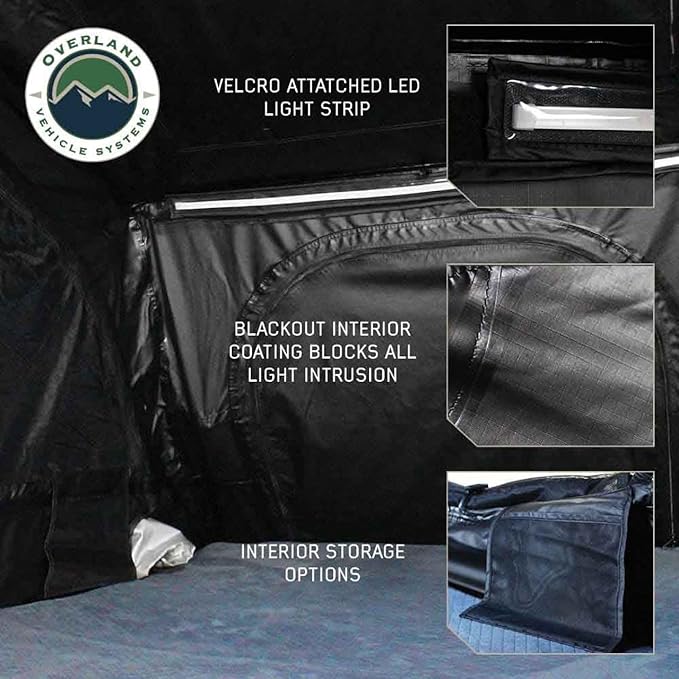 Overland Vehicle Systems XD Sherpa Soft Shell Aluminum Hard Shell Hybrid Roof Top Tent with