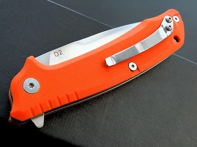Eafengrow EF223 Folding Knife D2 Blade with G10 Handle Multi EDC Pocket Knife for Outdoor Camping