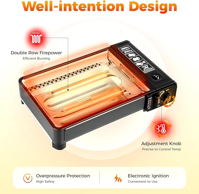 Portable Gas Grill Butane Stove,Portable Camping Grill Gas Stove,Butane Gas Stove,Free Standing BBQ
