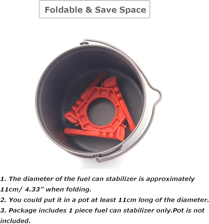 Fuel Can Stabilizer Canister Stand Gas Tank Bracket Stove Standard Bottle Shelf Tripod Folding