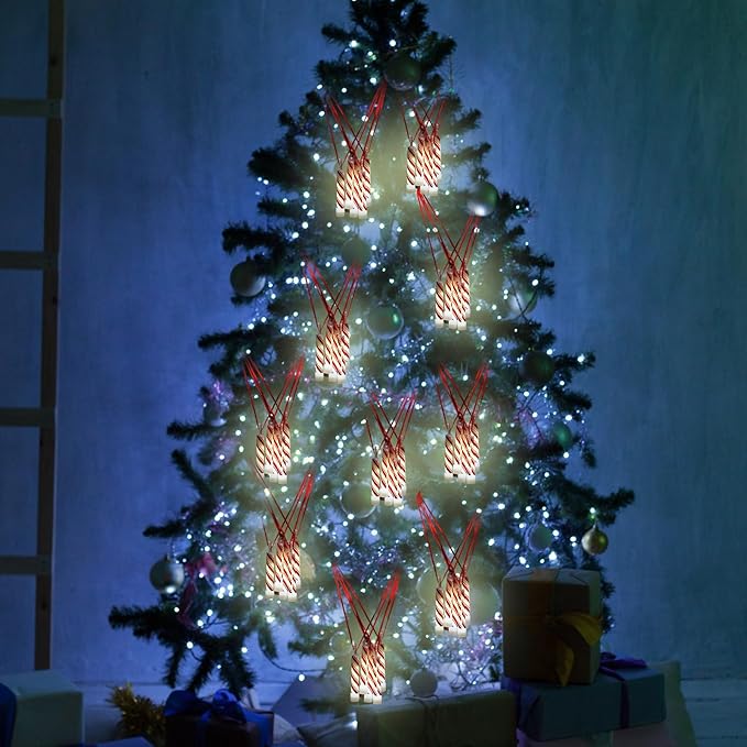 Wettarn 120 Pcs 4" Christmas Glow Sticks Light up Sticks Bright Candy Cane Light Stick Bulk