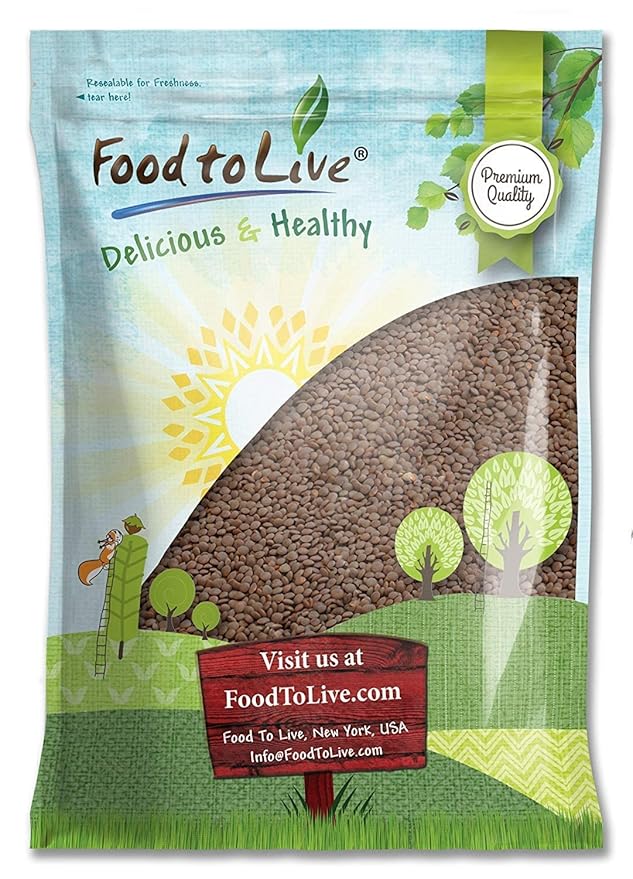Food to Live Whole Red Lentils, 10 Pounds ??Dry Raw Beans, Sproutable, Vegan, Kosher, Bulk. Easy to