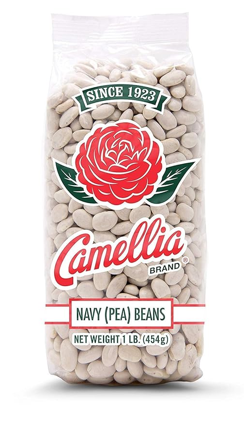 Camellia Brand Dried Navy (Pea) Beans ??Premium White Beans for Southern-Style Baked Beans, Soups
