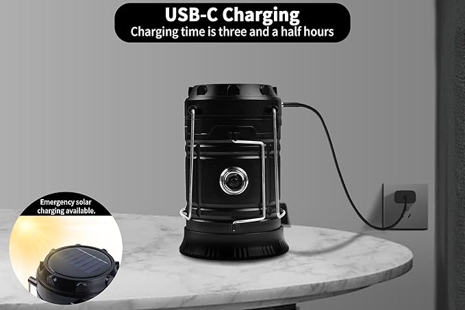 KunHe 24-Pack 1800mAh Collapsible Portable LED Camping Lantern Lightweight Waterproof USB