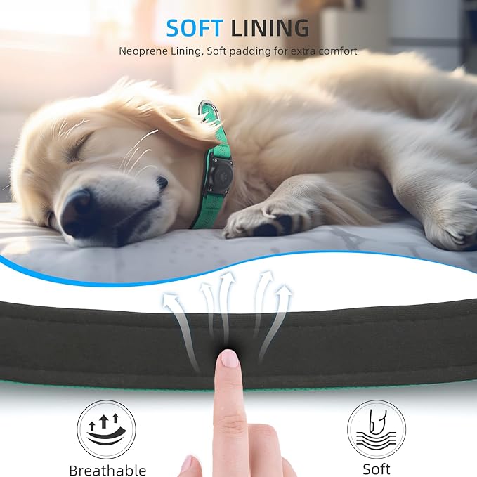 Upgraded AirTag Dog Collar, IP68 Waterproof Air Tag Dog Collar Holder, Reflective, Ultra-Durable