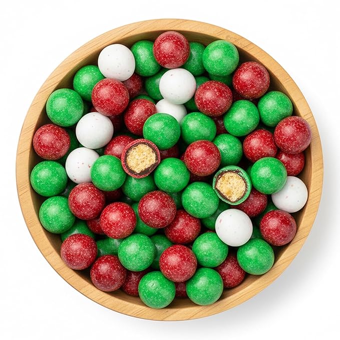 NY Spice Shop Multicolor Chocolate Malt Balls Party Decorations - 8 Ounce Malted Milk Ball Candy