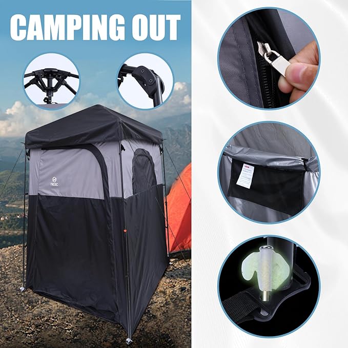 Nice C Camping Shower Tent, Instant Pop Up Privacy Changing Tent, Outdoor Shower Enclosure, Toilet