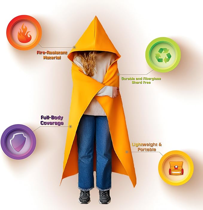 Supa Ant Silicone Fire Cloak for Fireproof Suit Emergency Blanket for Home and Kitchen - Emergency