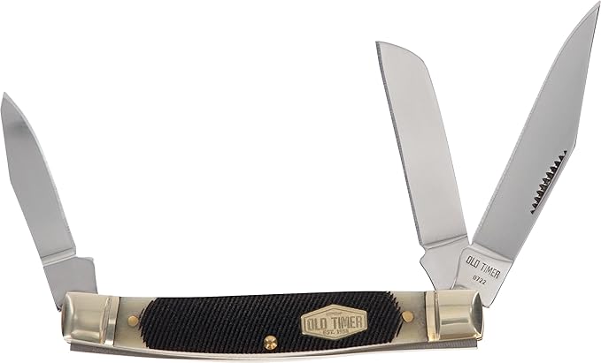 Old Timer 34OTB Genuine Bone Middleman 5.6in S.S. Traditional Folding Pocket Knife with 2.4in Clip