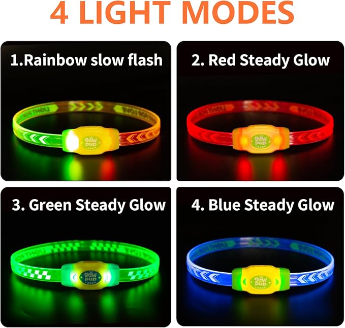 LaRoo LED Light Up Dog Collar, Type-C Rechargeable, Multi-Color Glowing Safety Pet Collar, Cuttable