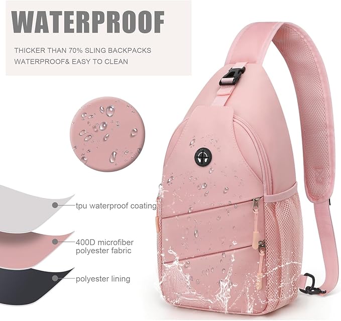 Crossbody Bags for Women Men Trendy Sling Bag Bakpack Casual Chest Bag with Convertible Shoulder