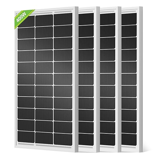 ECO-WORTHY 400W Solar Panels 4pcs 100 Watt 18V Monocrystalline Solar Panel Module for Off Grid PV