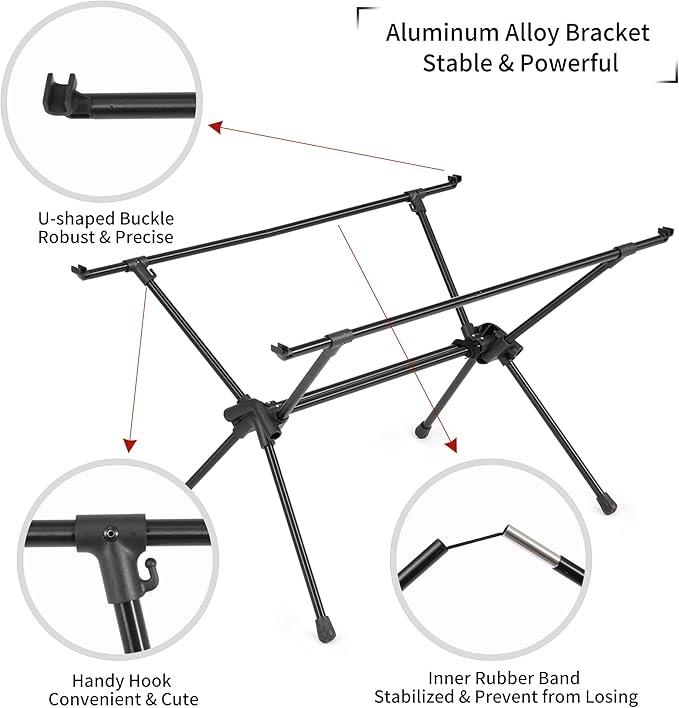 Naturehike FT11 Height Adjustable Camping Table, Ultralight Aluminum Roll Up Table with Carry Bag