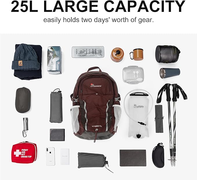 MOUNTAINTOP 25L/40L Hiking Backpack,Lightweight Travel Backpack for Men Women Outdoor Backpacking