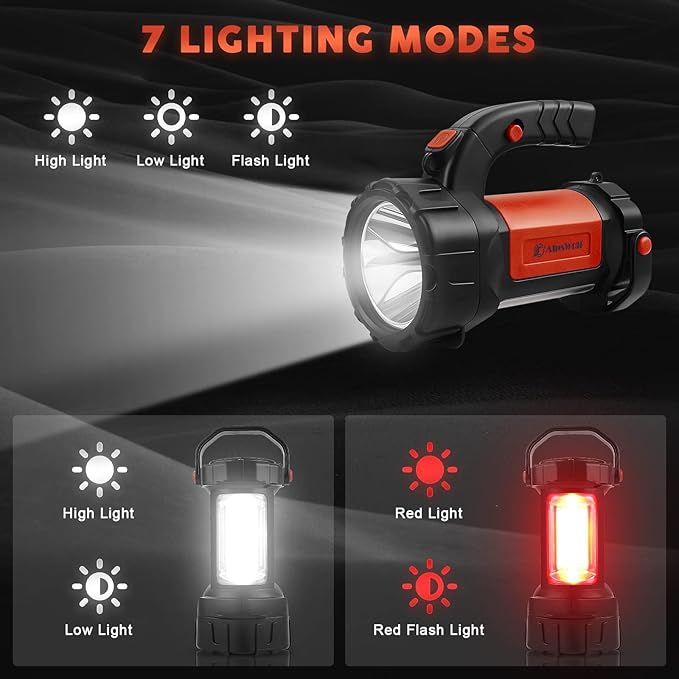 AlpsWolf Camping Lantern Rechargeable, 2 Pack Same LED Flashlight Spotlight Lantern with 800LM