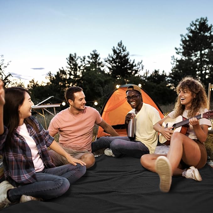 Fleece Waterproof Outdoor Blanket - Windproof Stadium Blanket for Camping, Picnics, and Sports Stay