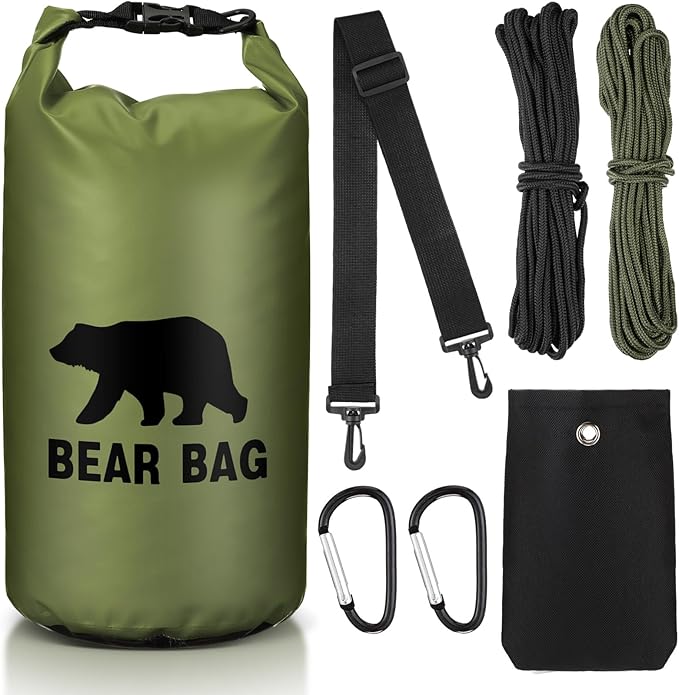 1 Set Bear Food Bag for Camping Ultralight Food Hanging System Includes Waterproof Bear Bag, Nylon