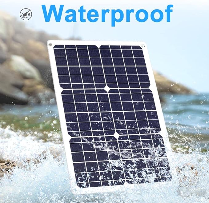 SUNAPEX Solar Battery Charger Maintainer, 30W 12V Portable Waterproof Solar Panel Trickle Charger