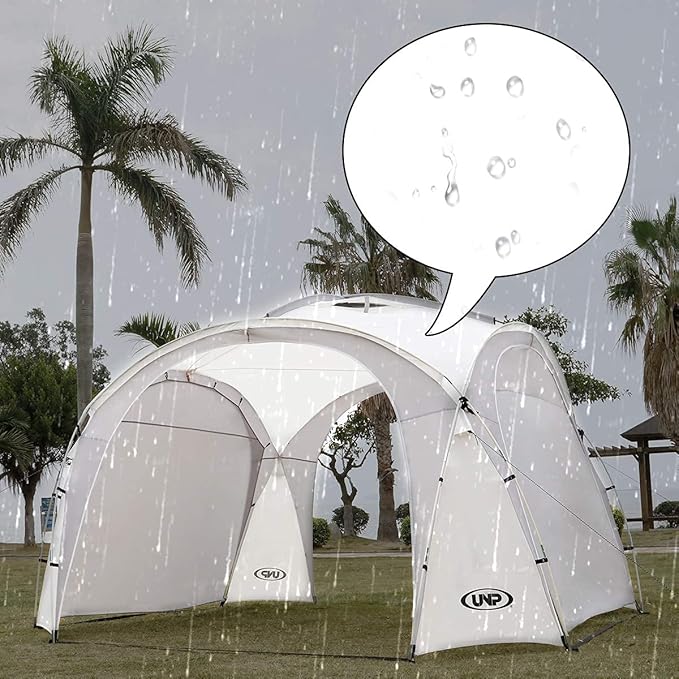 UNP Easy Beach Tent Pop Up Canopy UPF50+ Tent with Side Wall, Ground Pegs, and Stability Poles, Sun