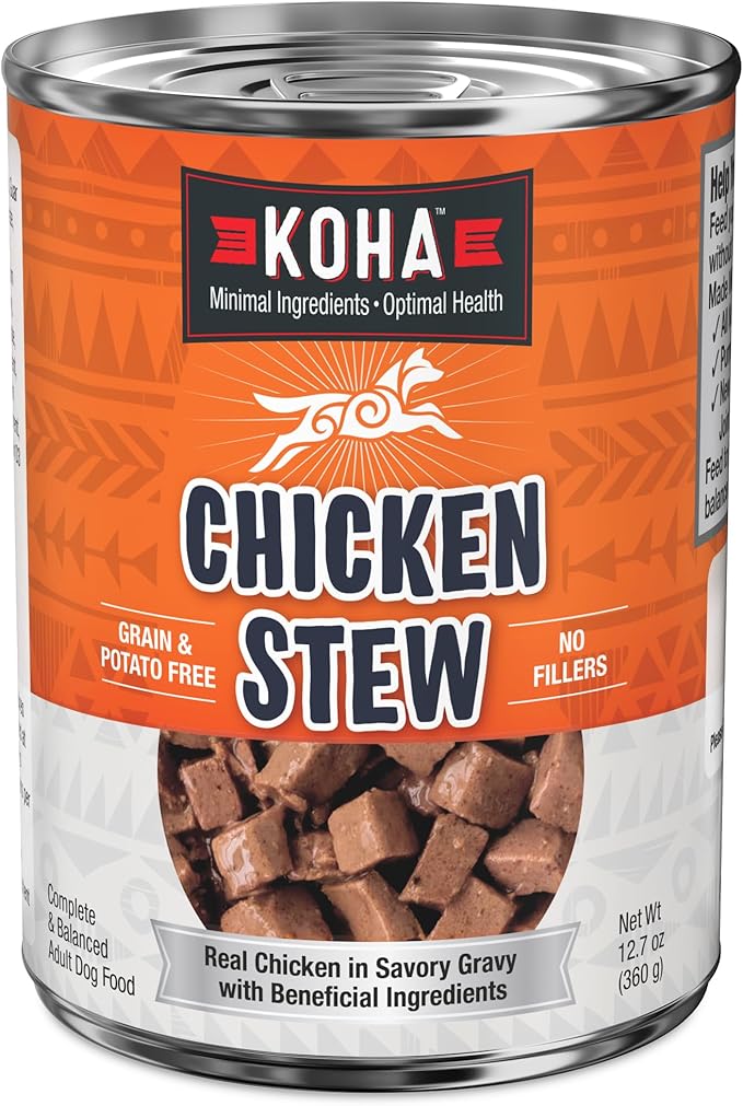 KOHA Minimal Ingredient Chicken Stew for Dogs, High Protein Limited Ingredient Dog Food, 12.7oz