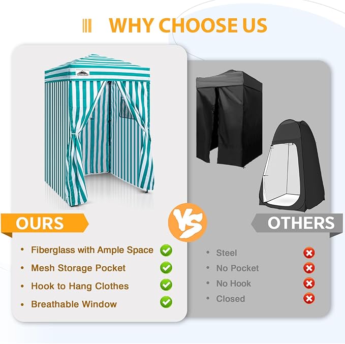 EAGLE PEAK Flex Ultra Compact 4x4 Pop-up Canopy, Sun Shelter, Changing Room, Portable Privacy