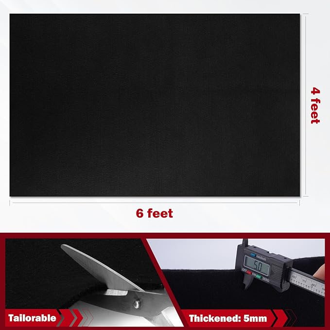 kanhiro 4x6 Feet Large Welding Blanket Fireproof Pad, 5mm Thickened Resistant Carbon Felt Cloth
