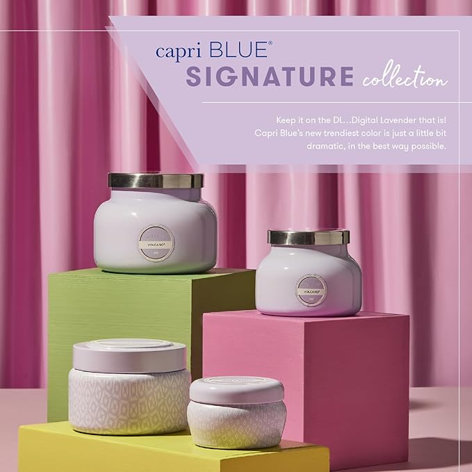 Capri Blue Volcano Scented Candles - Luxury Glass Jar Candles for Home Scented with Tropical Fruit