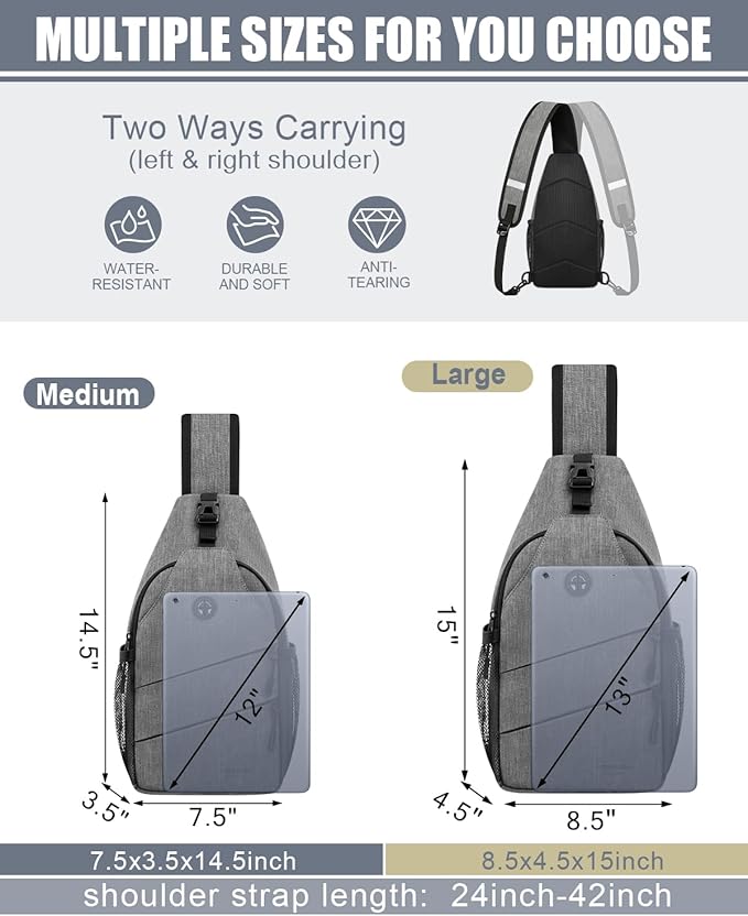 Crossbody Bags for Women Men Trendy Sling Bag Bakpack Casual Chest Bag with Convertible Shoulder