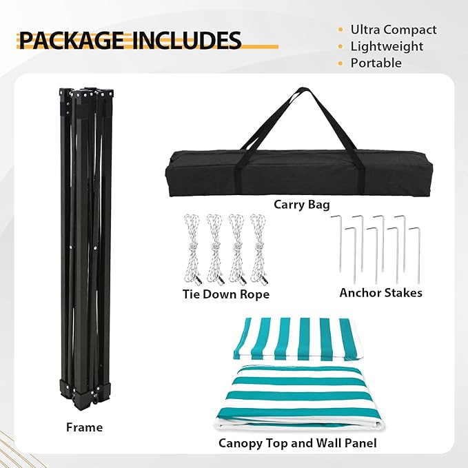 EAGLE PEAK Flex Compact 4x4 Pop-up Canopy Changing Room, Portable Privacy Dressing Room for Indoor