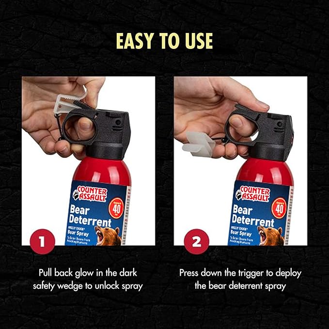 Counter Assault Bear Spray - Bears, Mountain Lions, Coyotes - Long-Range 40ft Distance - Pepper