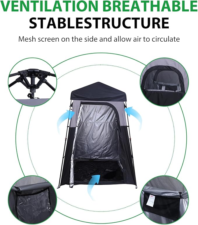 Nice C Camping Shower Tent, Instant Pop Up Privacy Changing Tent, Outdoor Shower Enclosure, Toilet