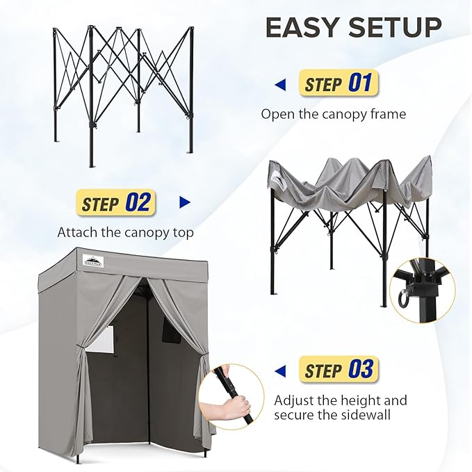 EAGLE PEAK Flex Compact 5x5 Pop-up Canopy Changing Room, Portable Privacy Dressing Room for Indoor
