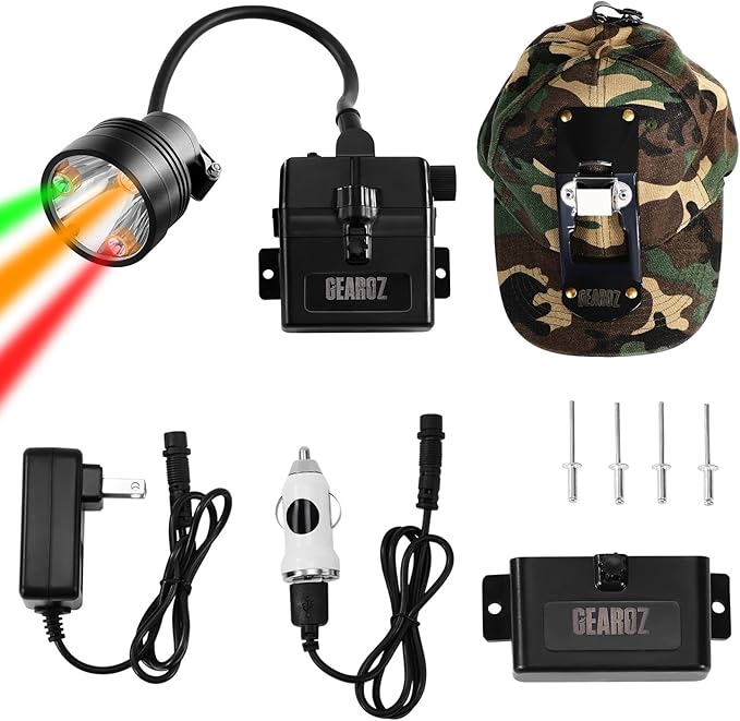 Coon Hunting Lights Headlamp for Coyotes Hog Predators, 10W Rechargeable & IPX5 Waterproof, 6