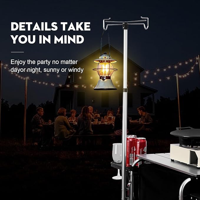 Camping Kitchen Table, Outdoor Cooking Table with 4 Panels & Storage Bag, Aluminum Folding Cooking