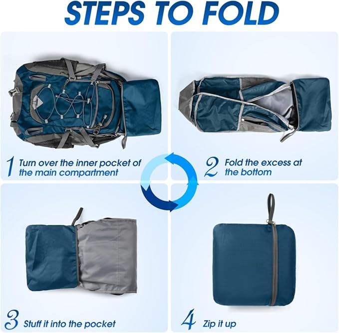 IGOLUMON Hiking Backpack 40L Packable Lightweight Camping Backpack Men Women Waterproof Hiking