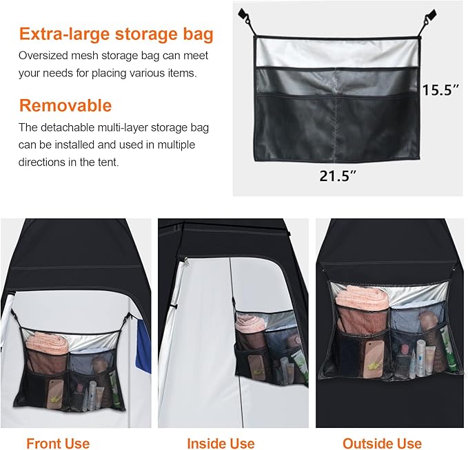 anngrowy Shower Tent Pop-Up Privacy Tent Camping Portable Toilet Tent Outdoor Camp Bathroom