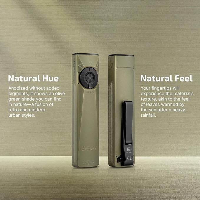 OLIGHT Arkfeld Ultra 1400 Lumens EDC Flat Flashlight, Rechargeable Compact Pocket Flash Light