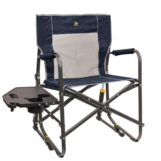 GCI OUTDOOR Freestyle Rocker with Side Table Camping Chair | Portable Folding Rocking Chair with