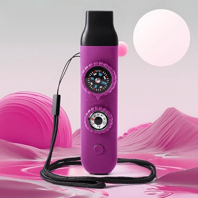 Multifunctional Survival Emergency Whistle for Kids with Compass Hiking Survival, Thermometer &