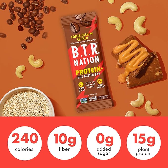 B.T.R. Nation Vegan Keto Plant Based Protein & Fiber Bars - High Protein (Sampler Pack) | (9 Pack)