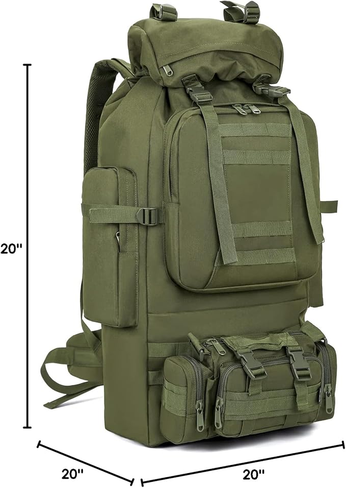 100L Camping Hiking Backpack,Molle military Tactical rucksack backpack,Waterproof Lightweight