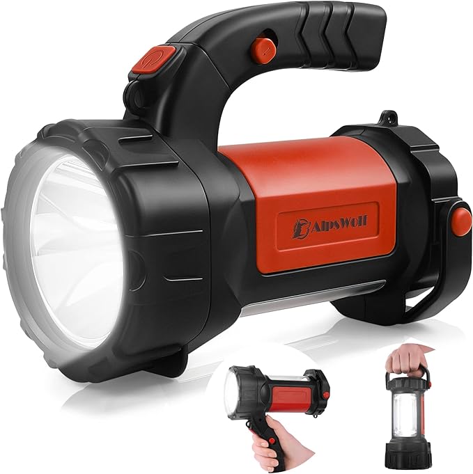 Camping Lantern Rechargeable, AlpsWolf LED Flashlight Spotlight Lantern with 800LM, 3600 Capacity
