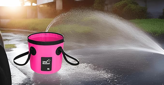 BANCHELLE Collapsible Bucket Water Container Portable Folding Camp Wash Basin for Outdoor Traveling
